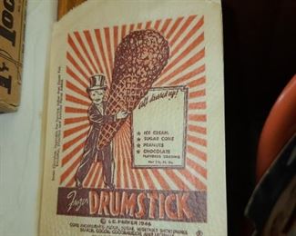 Vintage Drumstick Ice Cream Wax Bag