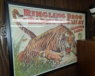Framed Ringling Bros Circus Poster