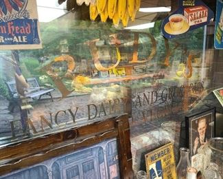 Rudy's Grocery Store Window Panel
