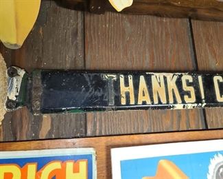 BEAUTIFUL ORIGINAL DREIKORN'S BREAD PORCELAIN DOUBLE SIDED SCREEN DOOR PUSH BAR