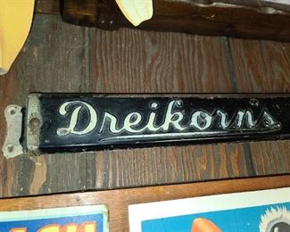 BEAUTIFUL ORIGINAL DREIKORN'S BREAD PORCELAIN DOUBLE SIDED SCREEN DOOR PUSH BAR