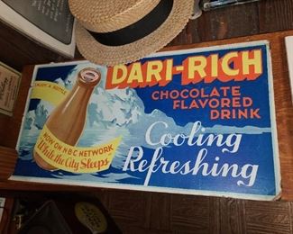 Vintage Dari-Rich Cardboard Sign