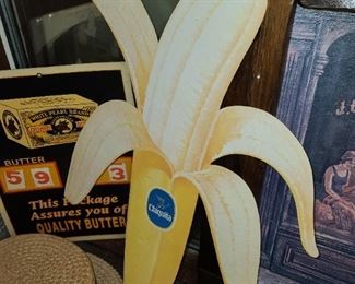Vintage Chiquita Banana Cardboard Sign