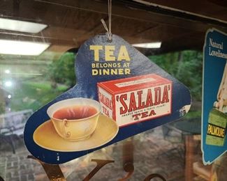 Vintage Salada Tea Cardboard Sign