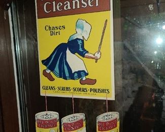 Vintage Old Dutch Cleanser Hanging Cardboard Mobile