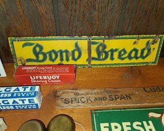 Antique "Fresh Bond Bread" Tin Sign