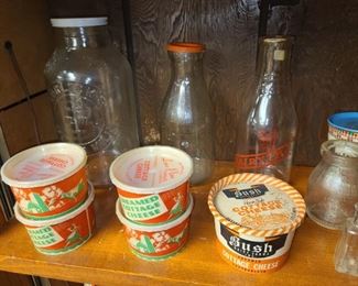 Vintage Cottage Cheese Containers