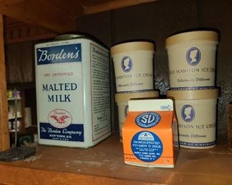 Vintage Madison Ice Cream Containers