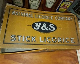 Vintage Stick Licorice Cardboard Box Display
