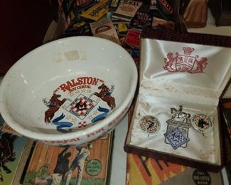 Vintage Ralston Hot Cereal Bowl W/ Pins