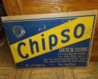 Vintage Chipso Quick Suds Sign