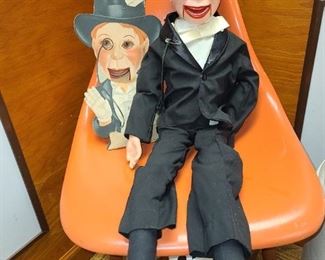 Vintage Charlie McCarthy Cardboard Advertising Puppet & Cloth Puppet