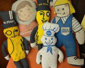 Vintage Advertising Plush Dolls