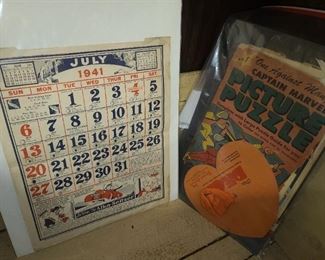 Antique 1941 Calendar