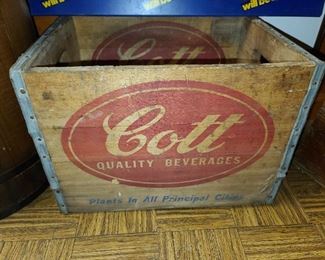 Antique Cott Beverags Wooden Crate