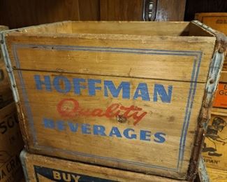 Antique Hoffman Beverages Wooden Crate