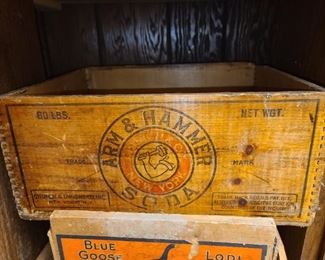 Antique Arm & Hammer Wooden Crate