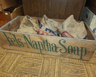 Antique Fels Naptha Soap Wooden Crate