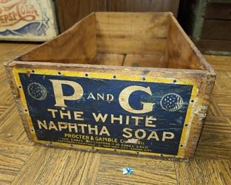 Antique P&G White Soap Wooden Crate