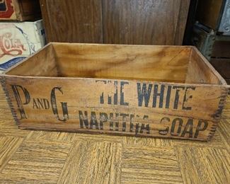Antique P&G White Soap Wooden Crate