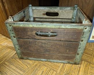 Antique Dairy Wooden Crate