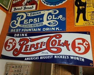Pepsi-Cola Tin Sign