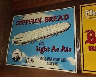 Zeppelin Bread Tin Sign