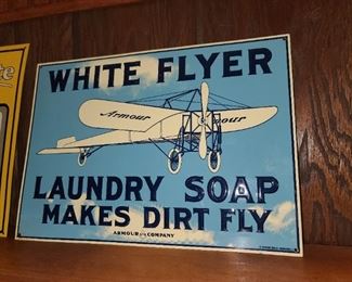 White Flyer Tin Sign
