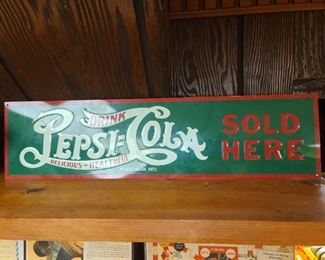 Pepsi-Cola Tin Sign