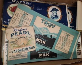 Vintage Milk Labels