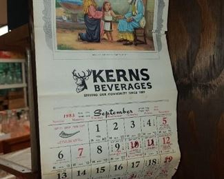 Vintage Kern's Beverages Calendar