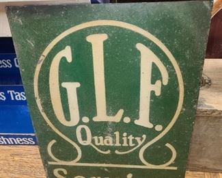 Antique G.L.F. Quality Service Sign
