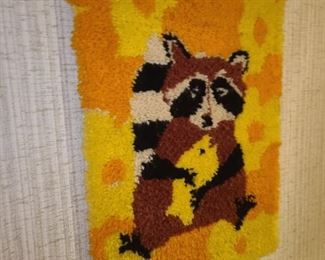 Wall Hanging Raccoon Rug