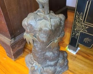 Enamel Over Bronze Bird Statue