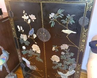 Asian Cabinet W/ Hardstone Details