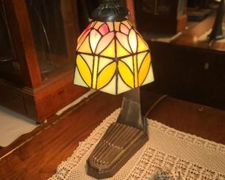 Stained Glass Piano Lamp