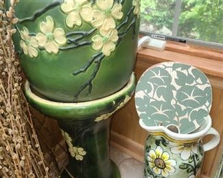 MASSIVE Pottery Planter W/ Stand