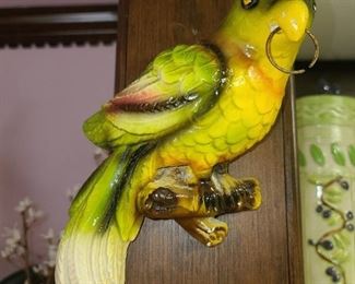 Vintage Chalkware Parrot