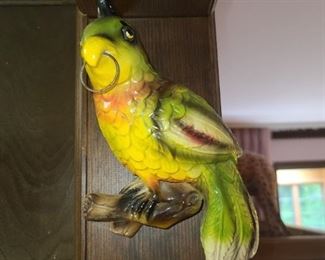 Vintage Chalkware Parrot