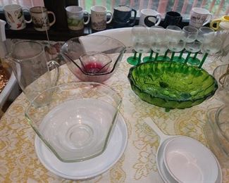 Assorted Kitchenware, Glassware, China, Etc.