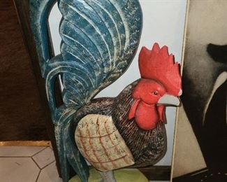 Handcarved & Handpainted Wooden Rooster