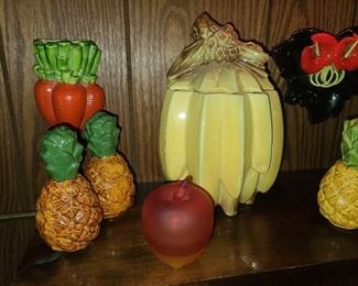 McCoy Food Themed Cookie Jars W/ Salt & Pepper Shakers