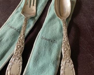 Chrysanthemum by Tiffany & Co. Sterling Silver 7" Fork and Spoon