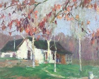 Ada Walter Shulz Oil on Panel Brown County IN