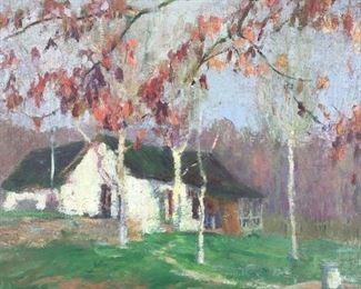 Ada Walter Shulz Oil on Panel Brown County IN
