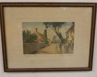 1103 WALLACE NUTTING HAND SIGNED PRINT TITLED *BLOSSINGTON STREET* APPROXIMATELY 13 IN X 17 IN OVERALL