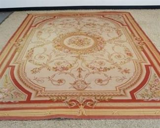 1112 ROOM SIZE AUBUSSON RUG, APPROXIMATLEY 8 FT 10 IN X 11 FT 8 IN