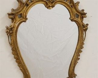 1147 MIRROR IN ANTIQUE PIERCED GILTWOOD FRAME, APPROXIMATLEY 36 IN X 22 IN