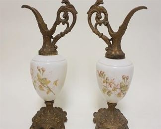 1167 PAIR OF VICTORIAN EWERS, APPROXIMATELY 16 IN HIGH