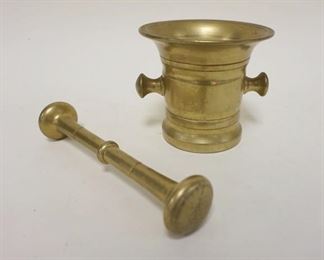 1169 BRASS MORTAR & PESTLE